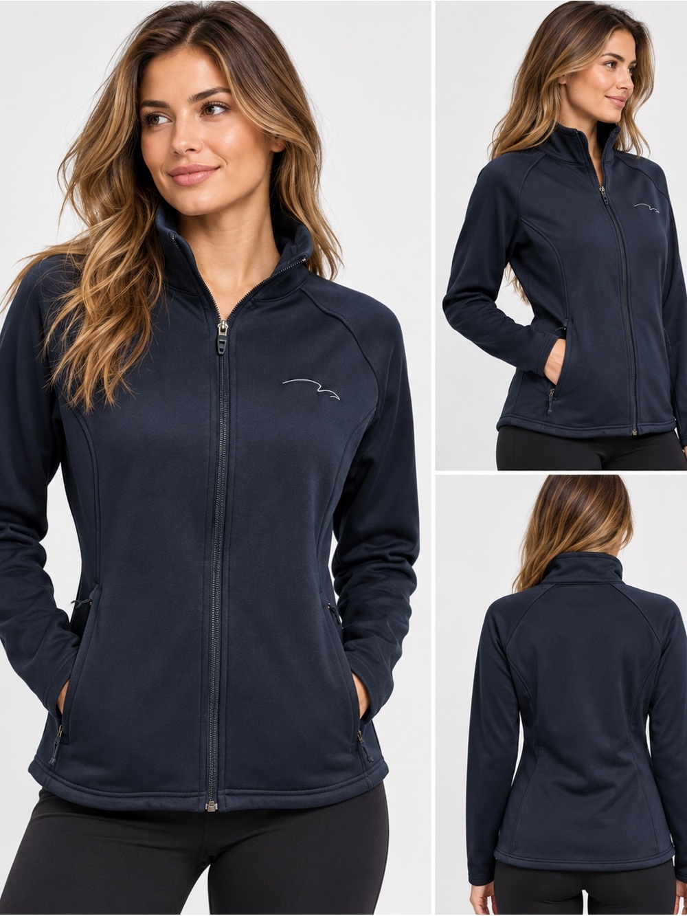 The North Face Canyon Flats Stretch Fleece Jacket size Medium Urban Dark Blue Md